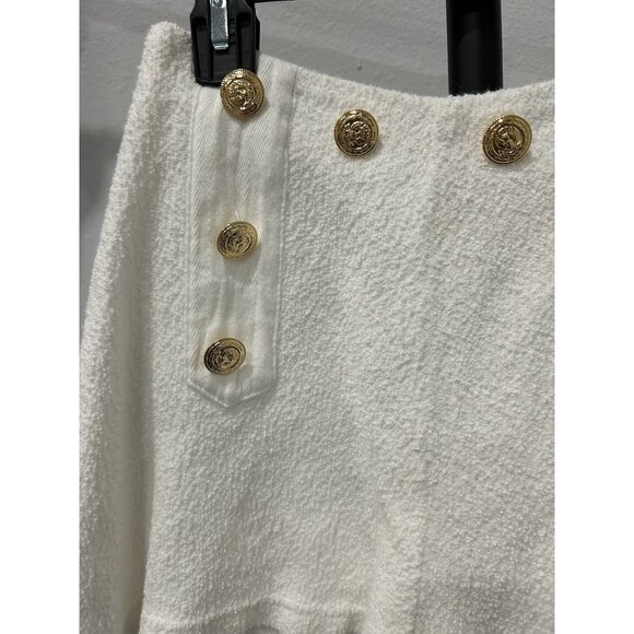 Vintage Cache White Terry Cloth Embroidered Eagle Stars Lounge Set Size S Y2K - Picture 10 of 13